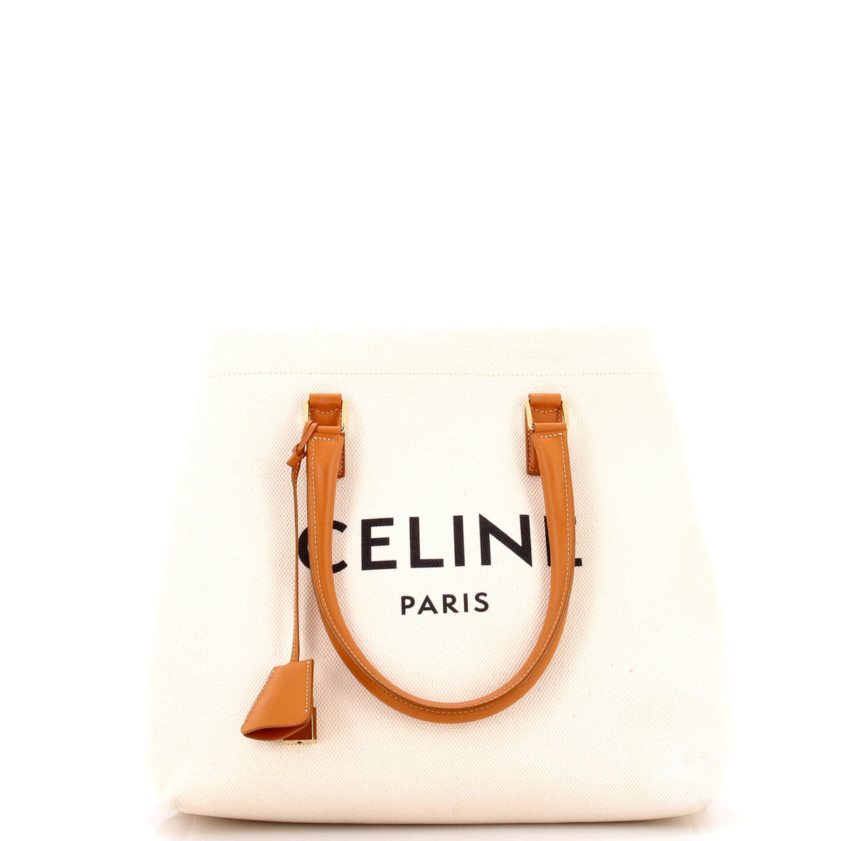 Celine CELINE Horizontal Cabas Tote Canvas with Leather Small