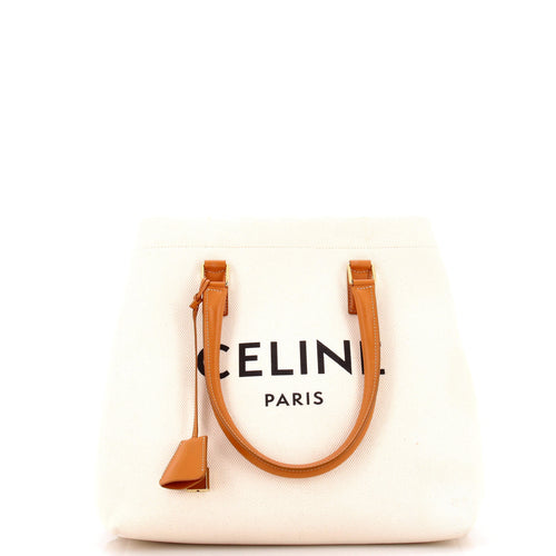 CELINE Horizontal Cabas Tote Canvas with Leather Small