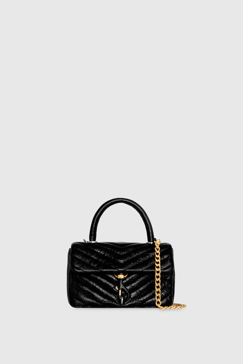 Edie Top Handle Bag In Black