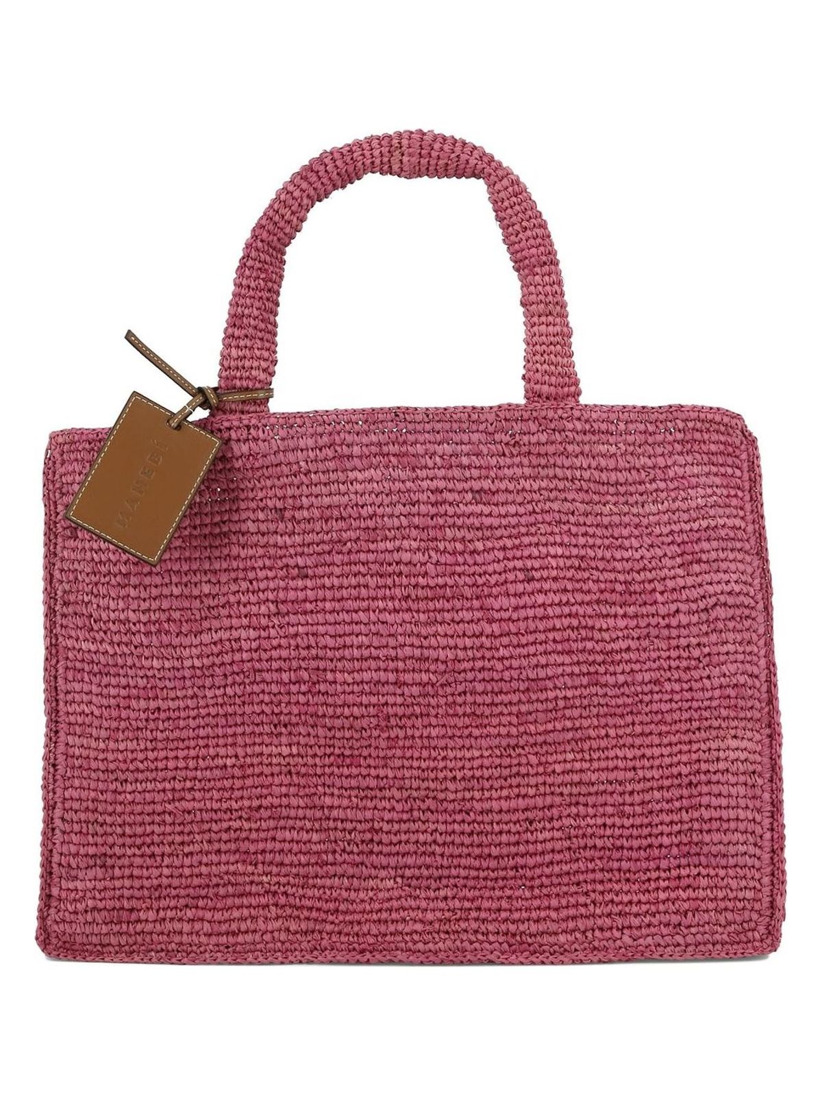 Manebi Women's Sunset L Bag in Fuchsia | V Color 7.5 Color ABNATURAL Color RAFFIA Color AZALEA