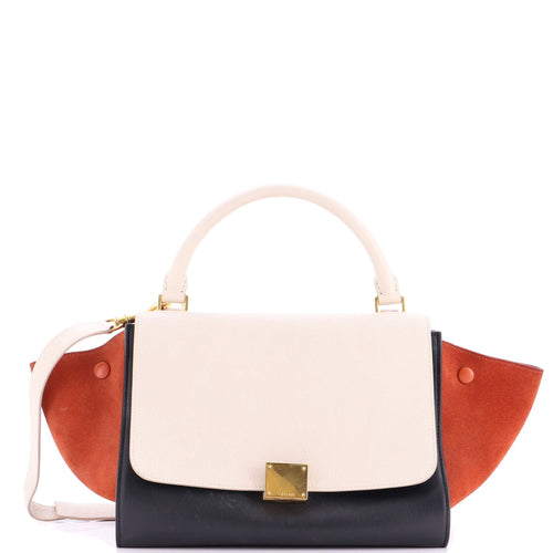 CELINE Tricolor Trapeze Bag Leather Small