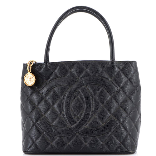 CHANEL Medallion Tote Quilted Caviar