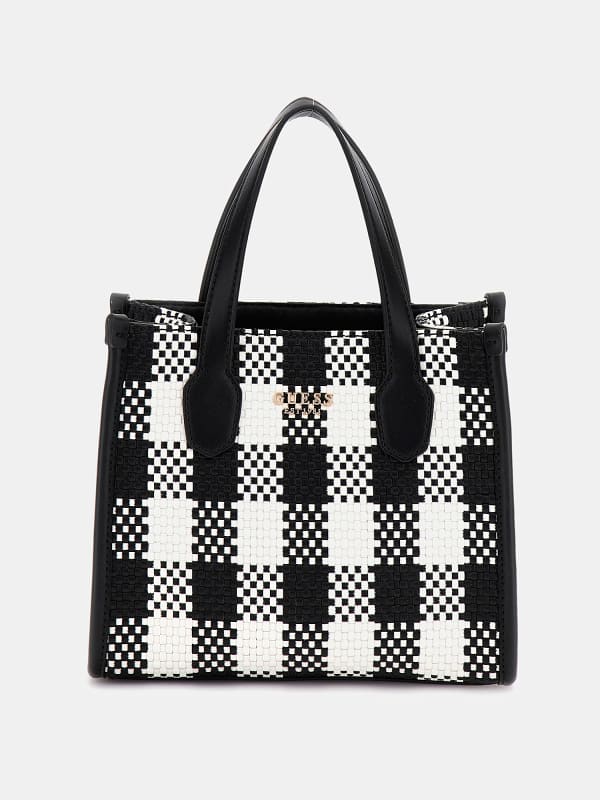 Guess Silvana Vichy-Print Mini Handbag