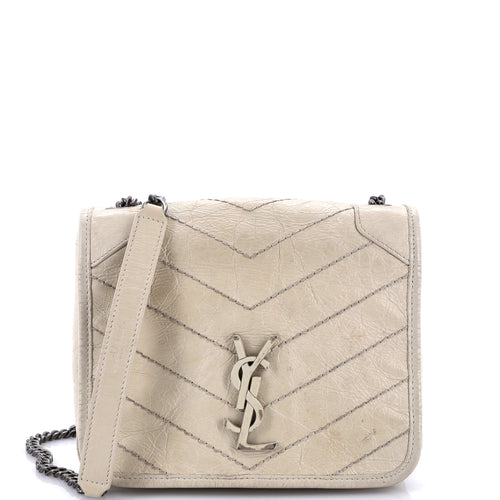 Niki Chain Wallet Matelasse Chevron Leather