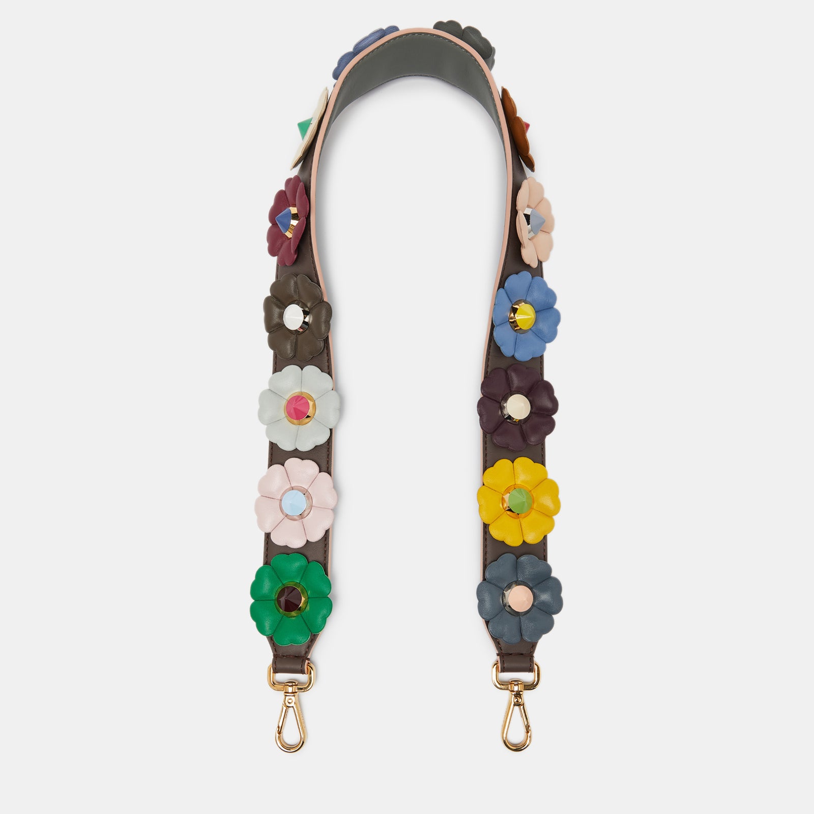 Fendi Multcolor Leather Flowerland Strap You Shoulder Bag Strap