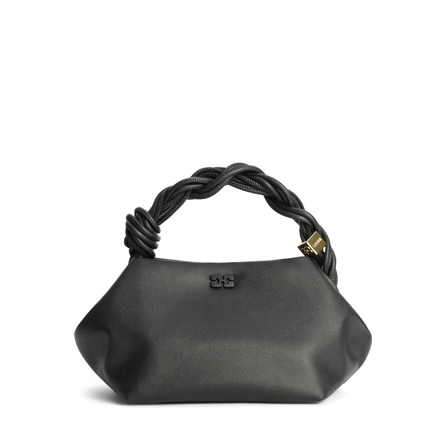 Ganni Ohoskin Small Bou Bag in Black Polyester/Ohoskin Women's