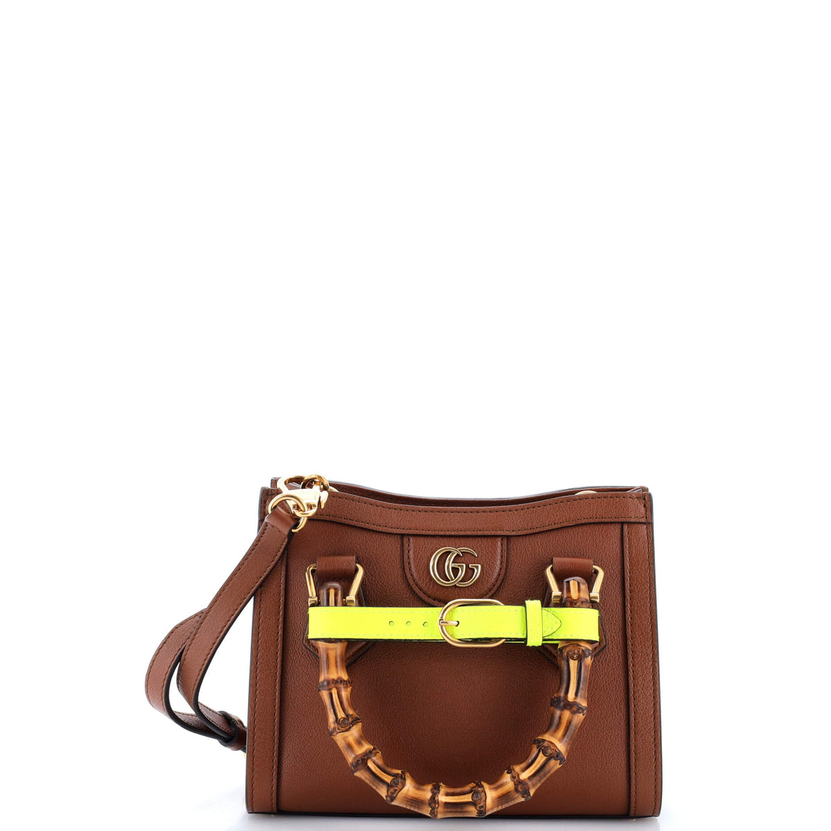 Gucci GUCCI Diana NM Bamboo Handle Tote Leather Mini