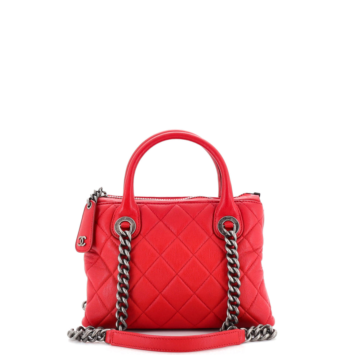 Chanel CHANEL Boy Chained Tote Quilted Calfskin Small