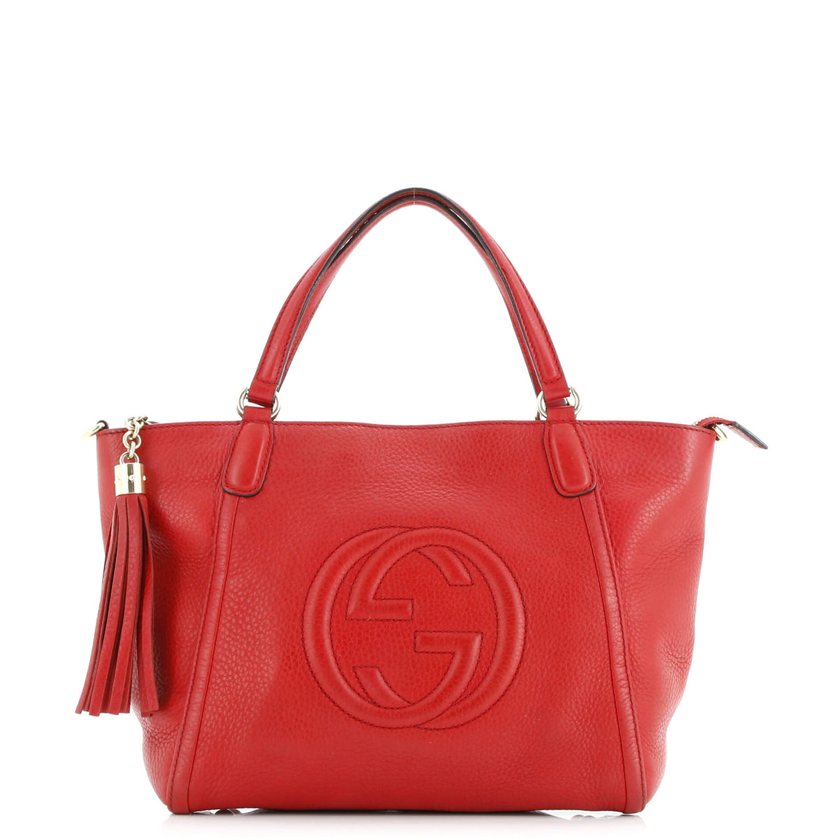 Gucci GUCCI Soho Convertible Top Handle Bag Leather Small