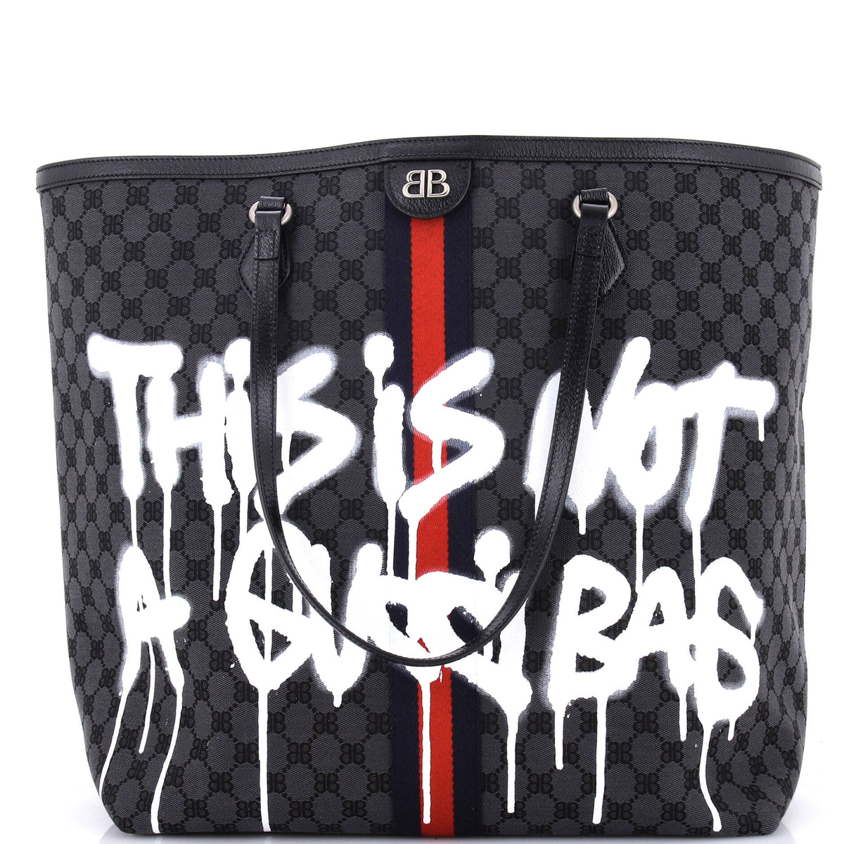 Balenciaga x Gucci The Hacker Project Tote Graffiti BB Canvas Large