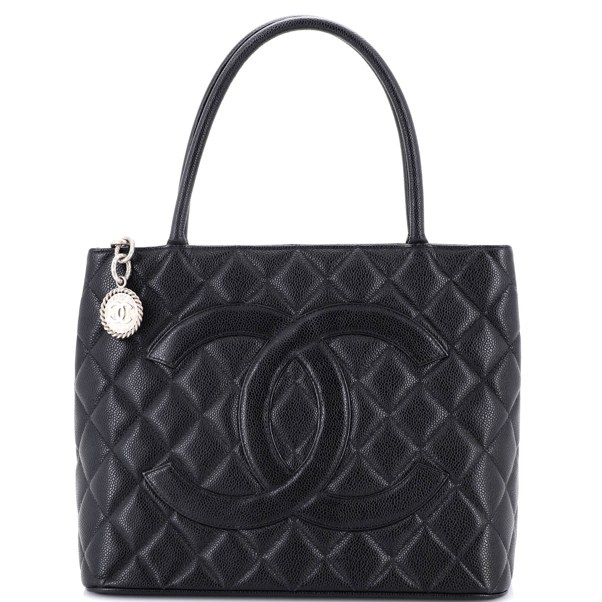Chanel CHANEL Medallion Tote Quilted Caviar