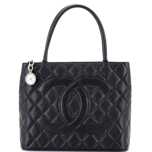 CHANEL Medallion Tote Quilted Caviar