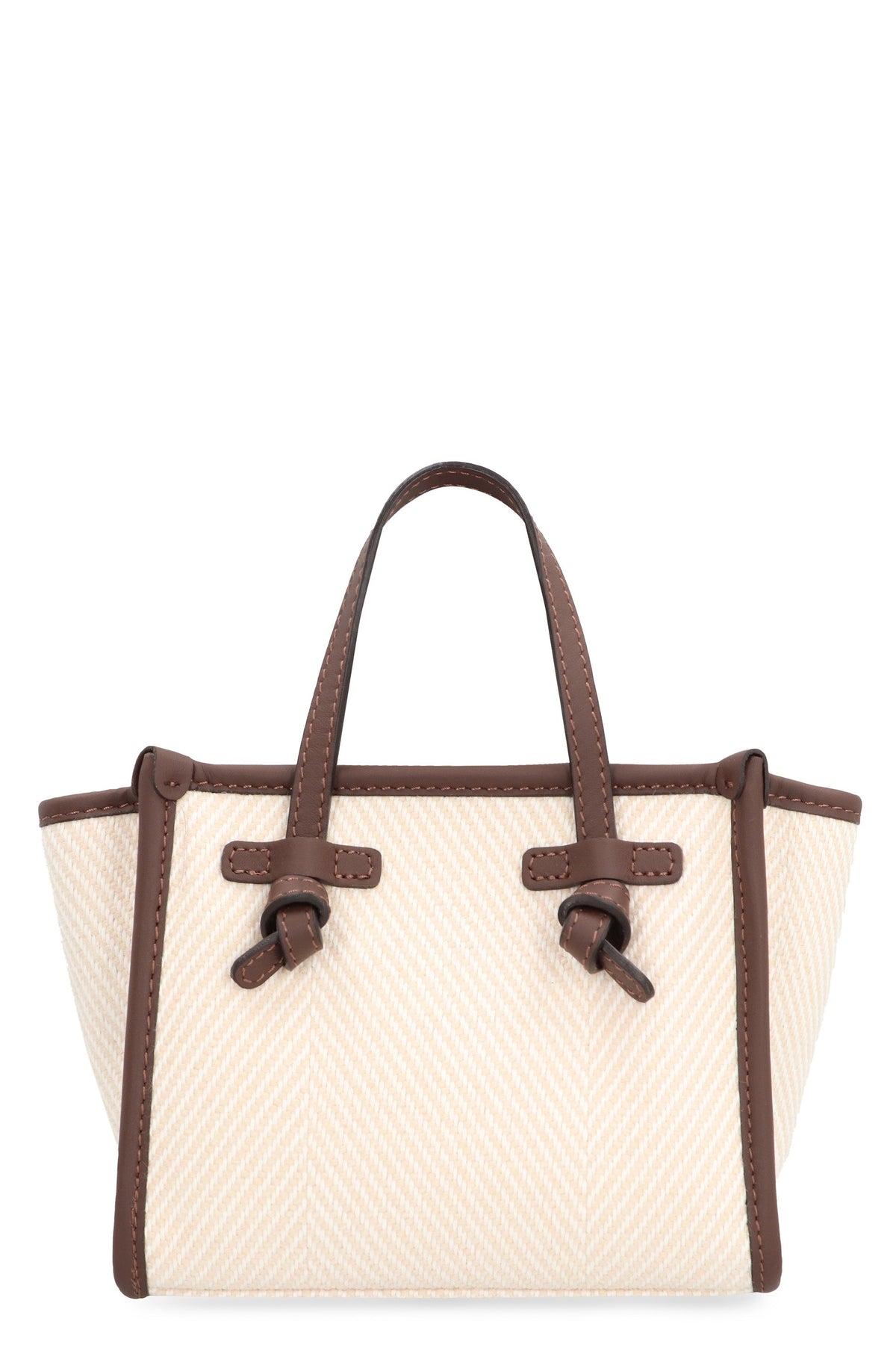 Gianni Chiarini Women's Miss Marcella Herringbone Fabric Handbag in Panna | BS8065SPIGA Color 12122
