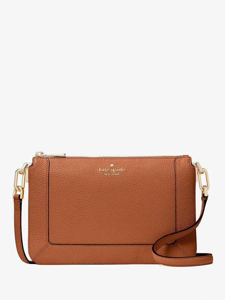 Kate Spade Au Lena Pebbled Leather Double Compartment Crossbody