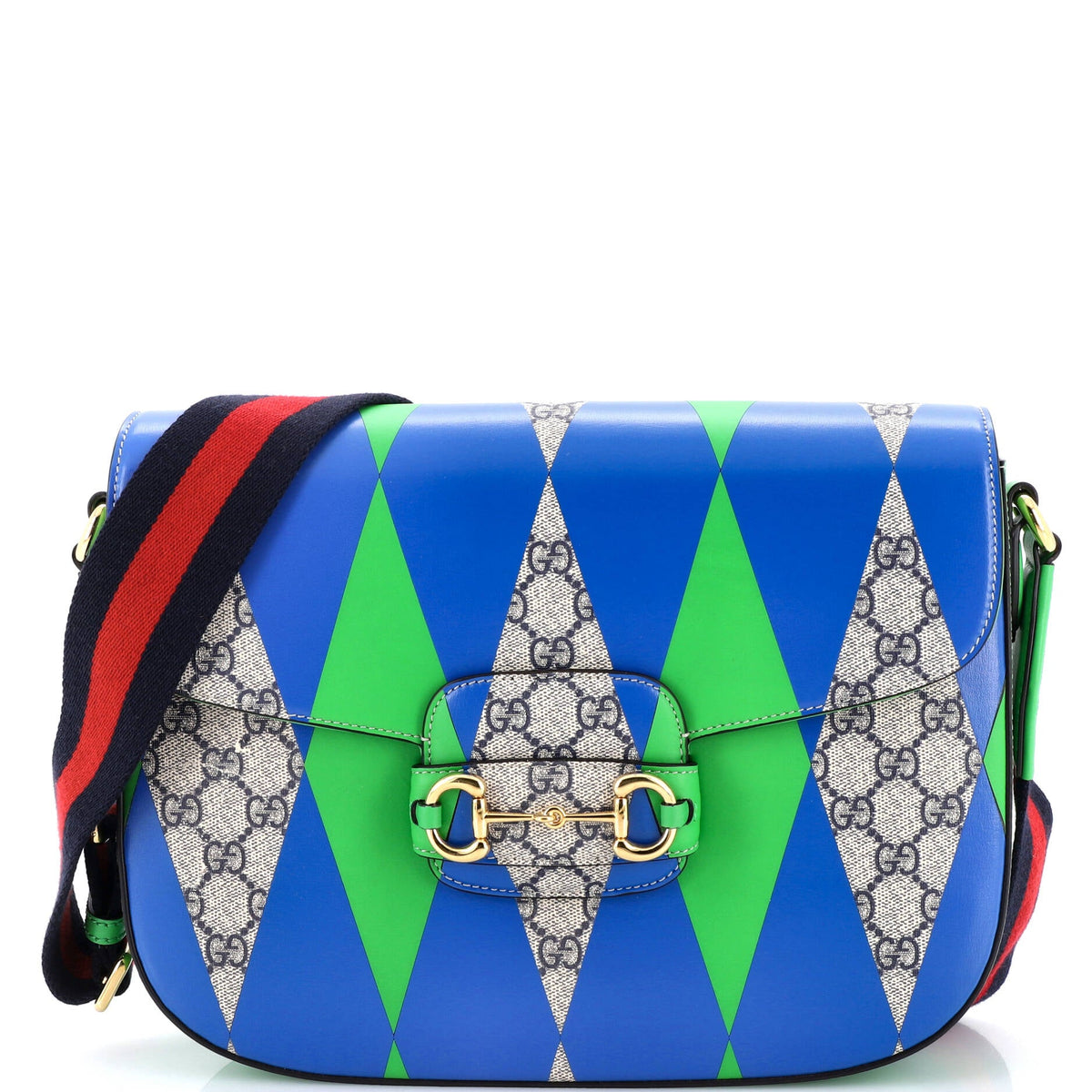 Gucci GUCCI Horsebit 1955 Shoulder Bag Printed GG Coated Canvas Large