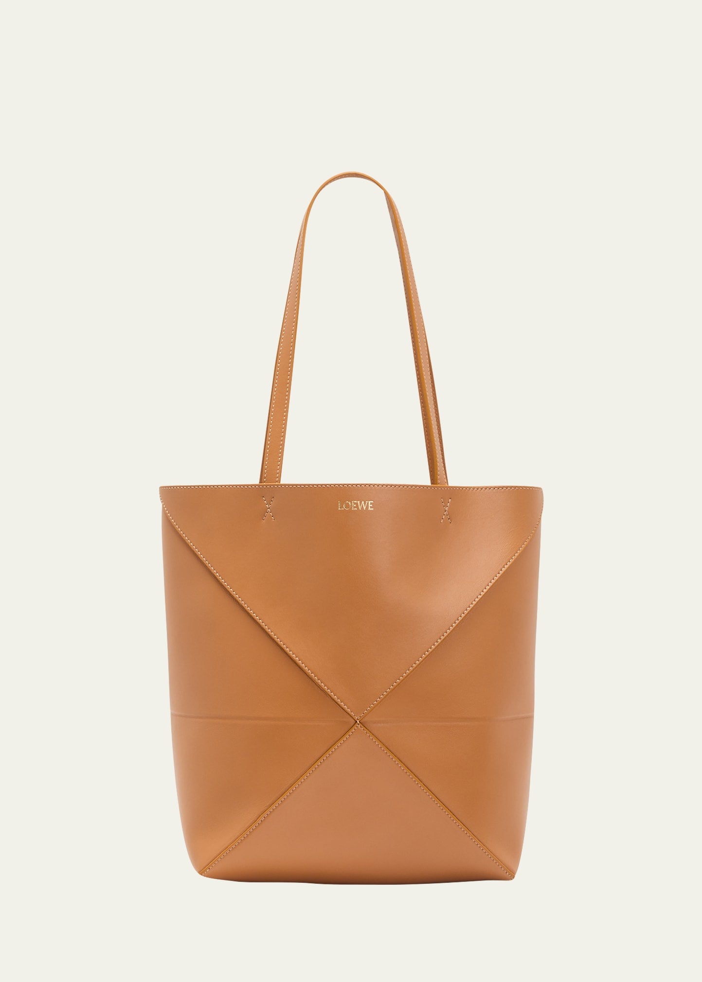 Loewe Puzzle Fold Medium Tote Bag in Shiny Leather