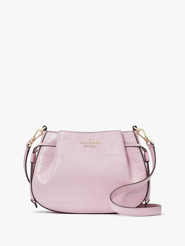 Kate Spade Au Dumpling Croco Embossed Leather Crossbody