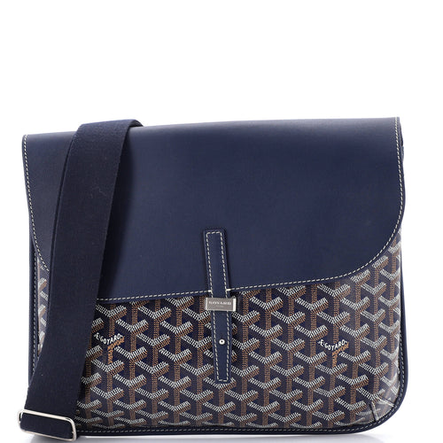 GOYARD Coursier Messenger Bag Coated Canvas and Leather