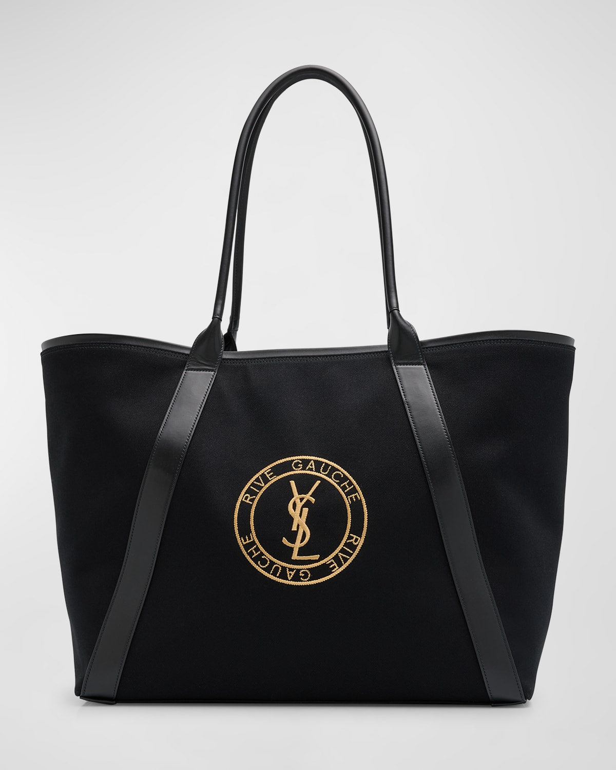 Saint Laurent Men's YSL Gabardine Tote Bag