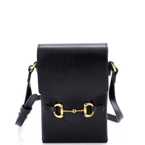 GUCCI Horsebit 1955 Crossbody Bag Leather Mini