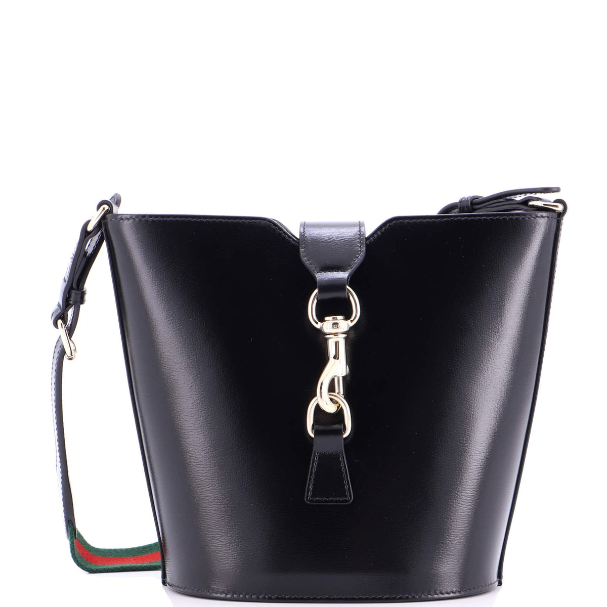 Gucci GUCCI Jackie Web Bucket Bag Leather
