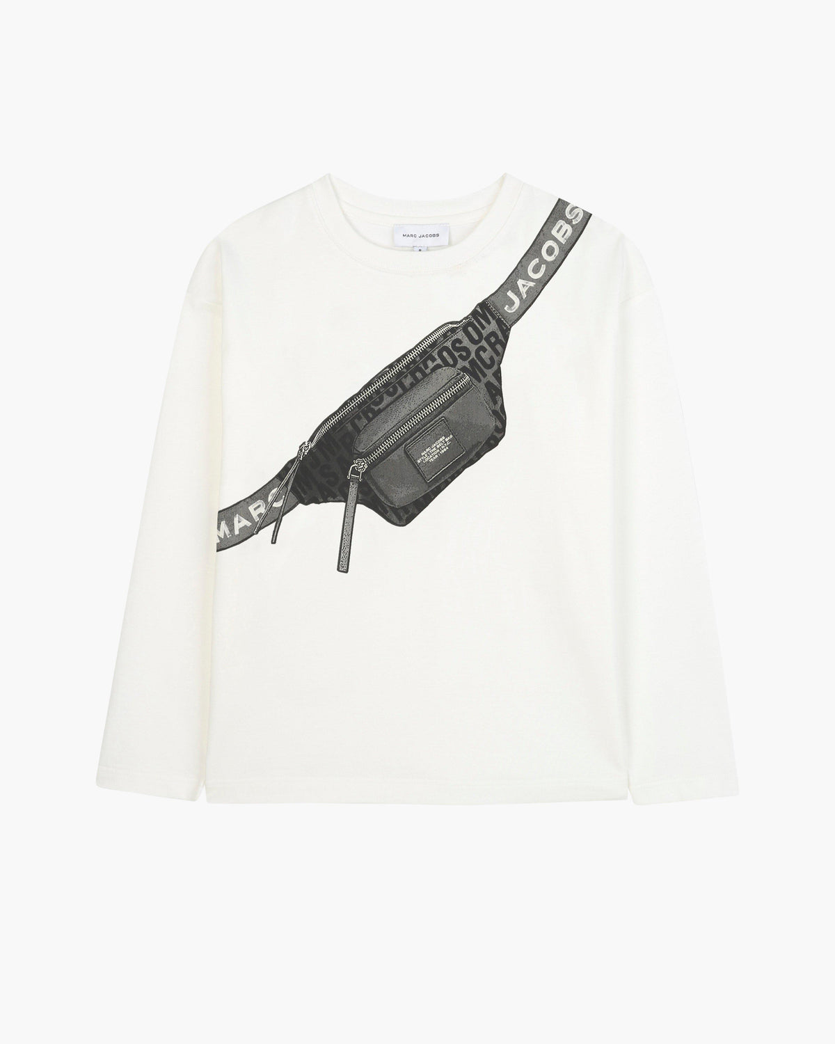 Marc Jacobs Marc Jacobs The Trompe Loeil Tee in White, Size 12Y