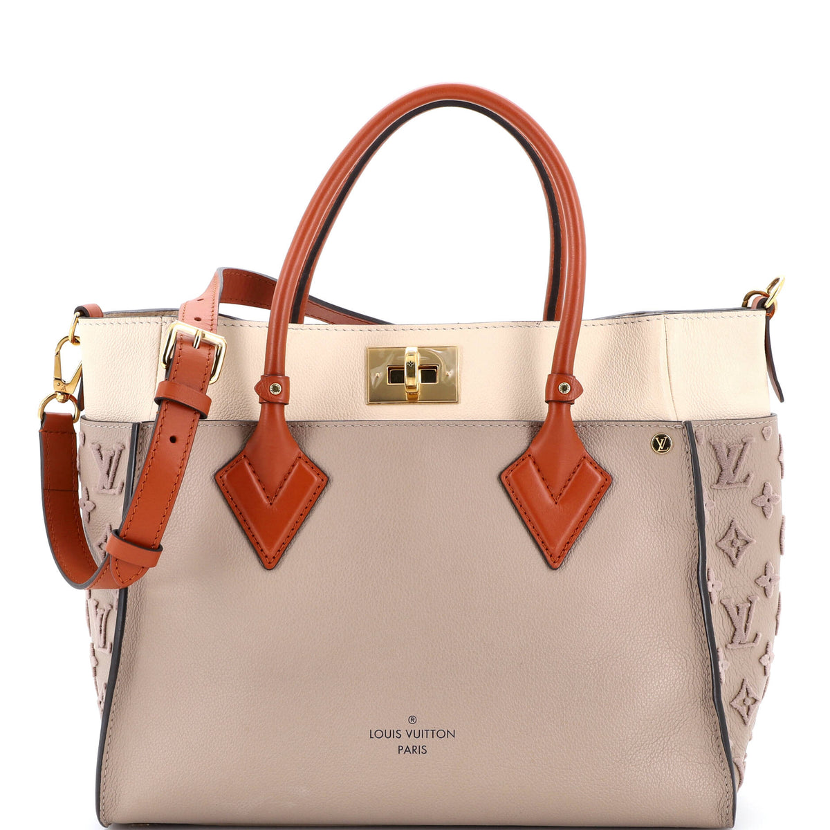 Louis Vuitton On My Side Tote Monogram Tuffetage Leather MM