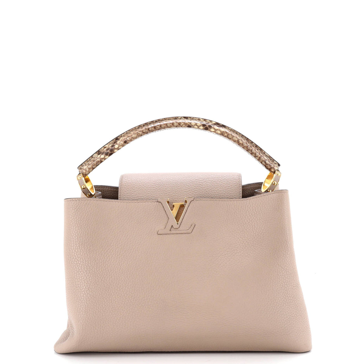 Louis Vuitton Capucines Bag Leather with Python MM