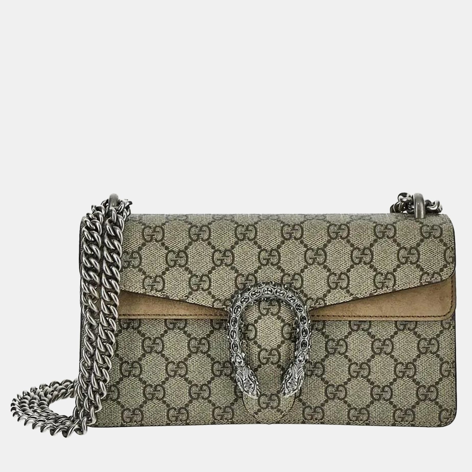 Gucci Kleine Dionysus GG-Umhängetasche in Beige