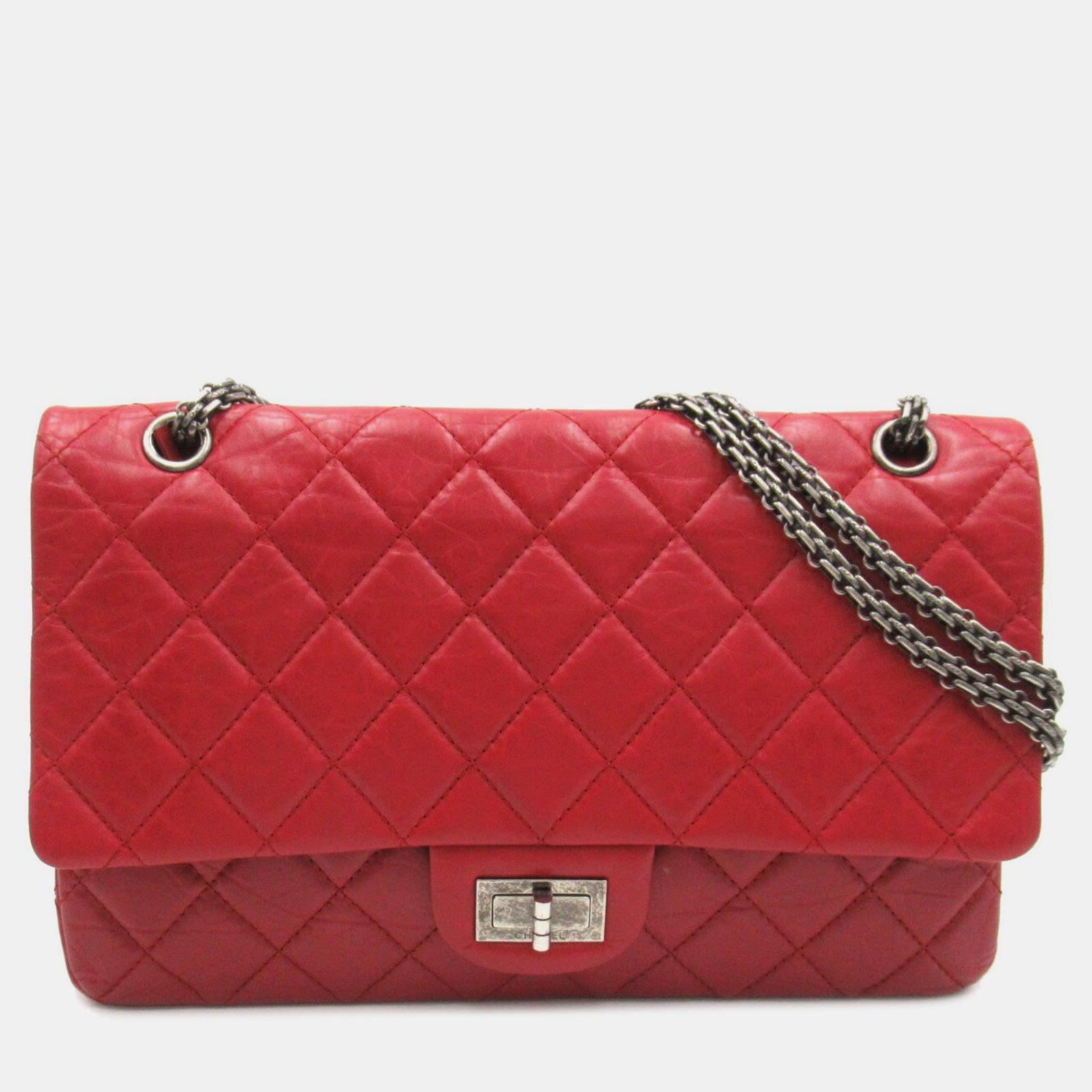 Chanel Sac bandoulière 2.55 en cuir de veau rouge réédité