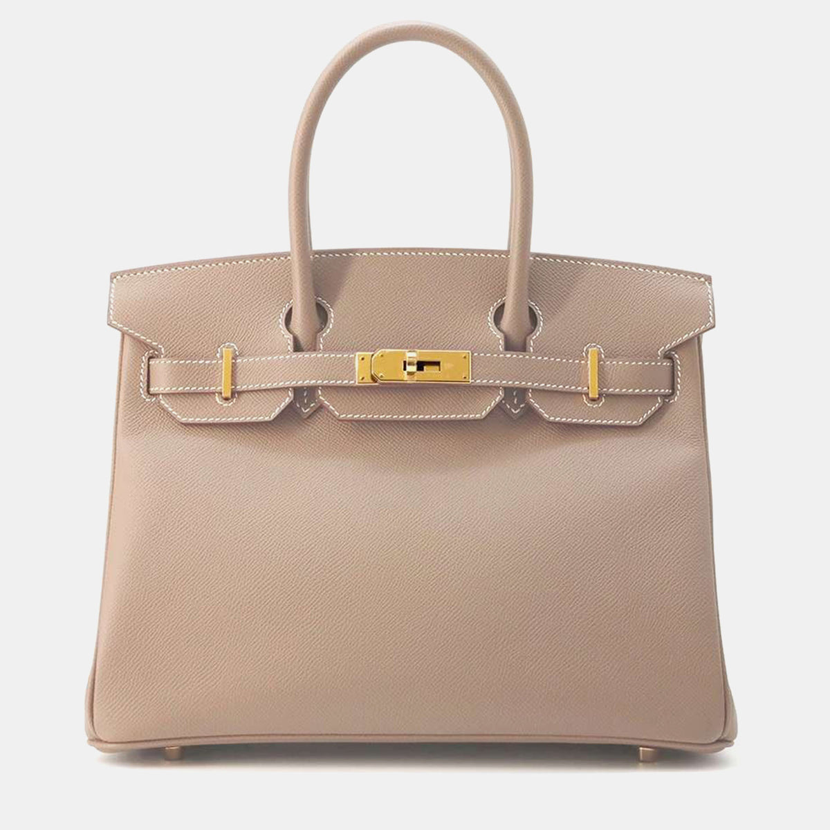 Hermès Etoupe Epsom Birkin Bag Size 30