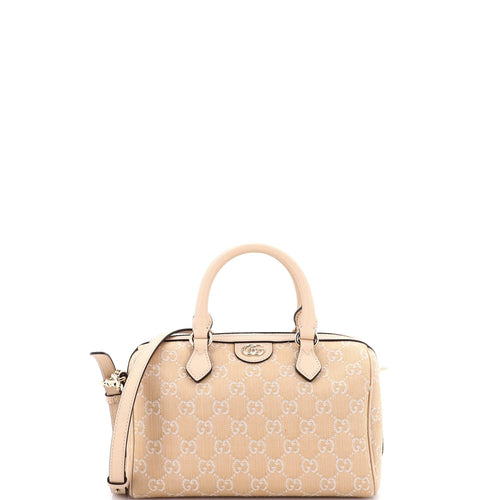 GUCCI Ophidia Convertible Boston Bag GG Denim Small