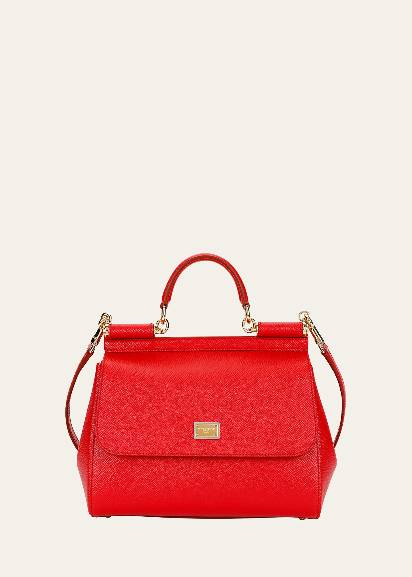 Dolce & Gabbana Sicily Medium Calf Leather Satchel Bag