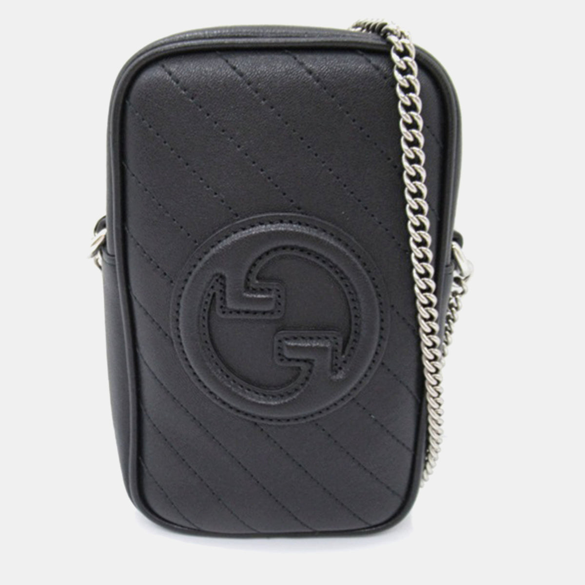 Gucci Black Diagonal Quilted Leather Mini Blondie NM Crossbody Bag
