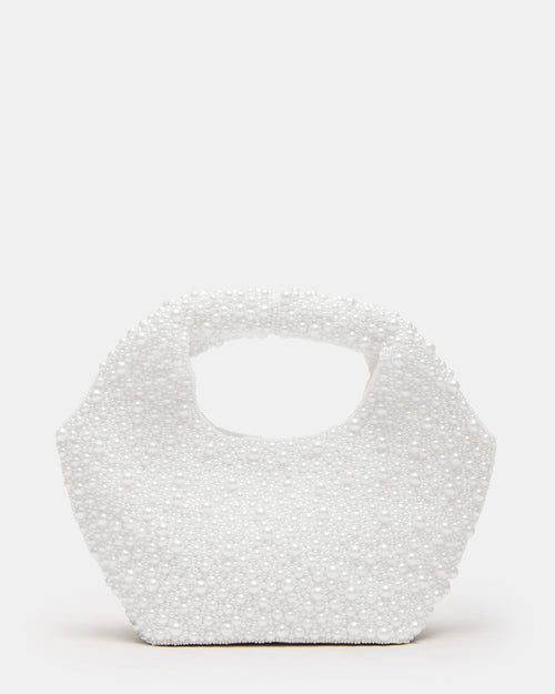 KINSLEY BEADED BAG WHITE