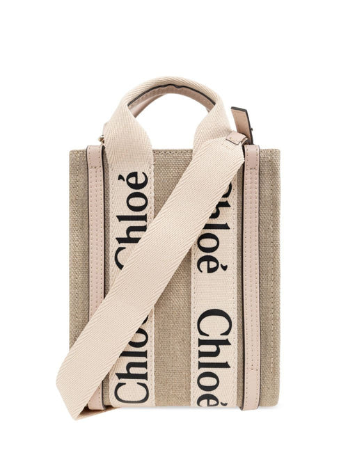 Women's Mini Woody North South Tote Bag in Cementpink | CHC24AP243I26