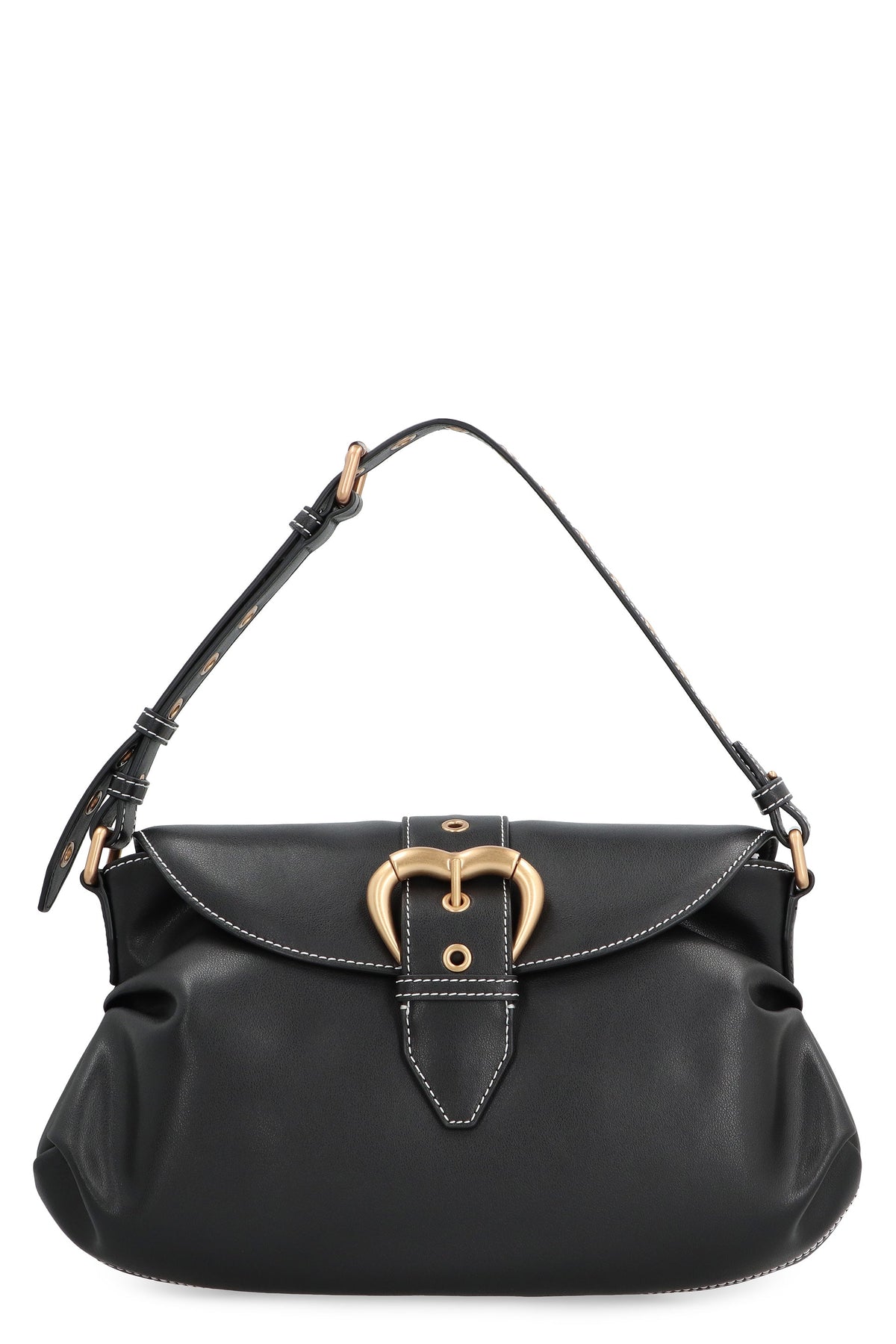 Pinko Women's Jolene Leather Shoulder Bag in Black | 102801A1W9 Color Z99Q