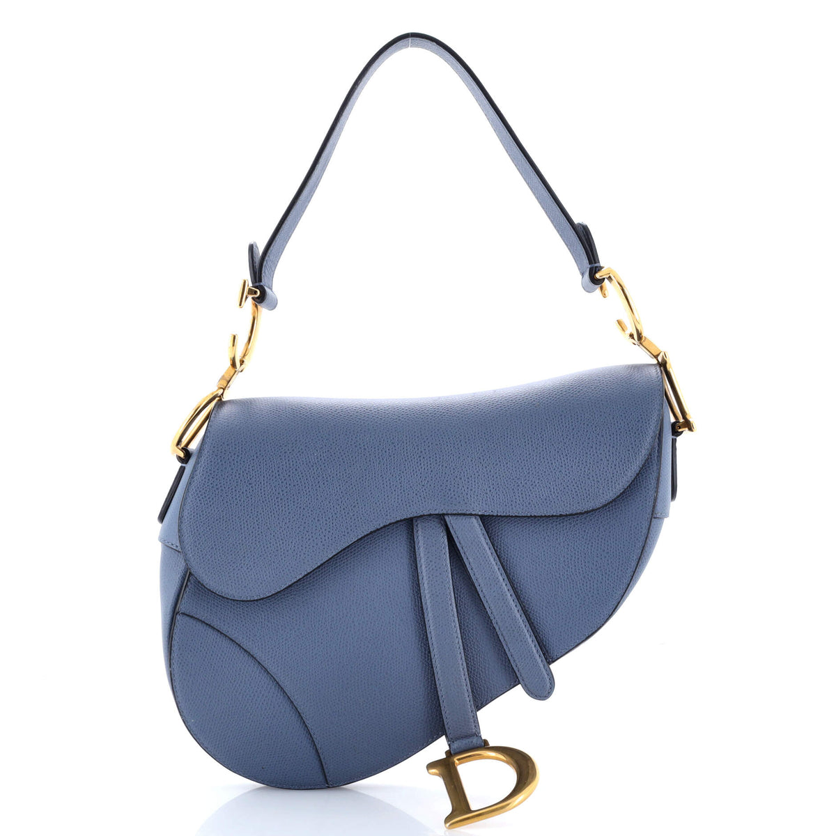 Christian Dior Saddle Handbag Leather Medium