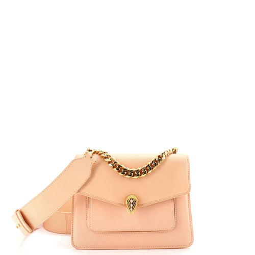 BVLGARI Serpenti Forever Maxi Chain Crossbody Bag Leather Small