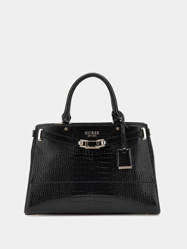 Guess Silvye Croc-Print Handbag