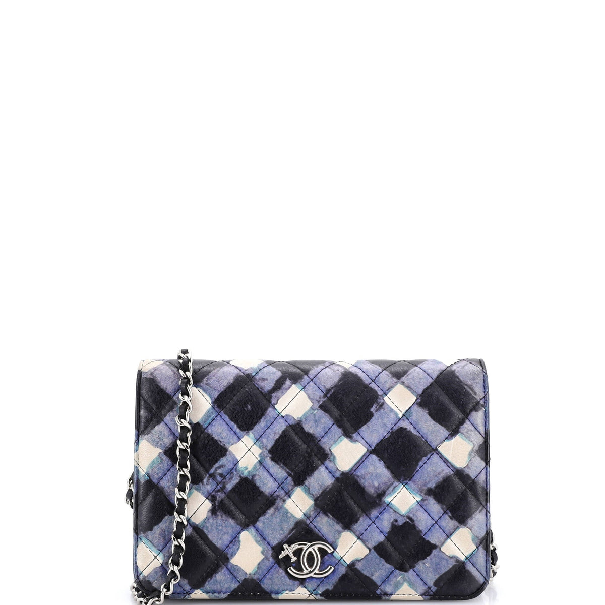 Chanel CHANEL Airlines Wallet on Chain Quilted Printed Leather