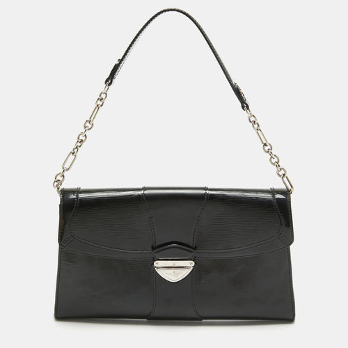 Black Electric Epi Leather Lena Bag