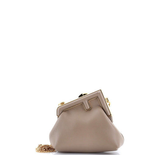 FENDI First Charm Crossbody Bag Leather Nano