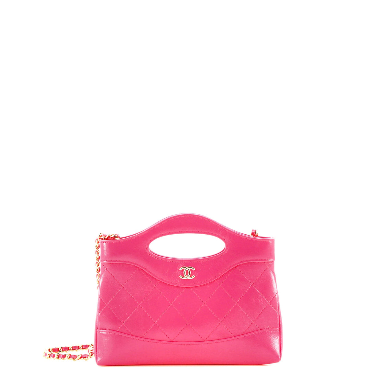 Chanel CHANEL 31 Shopping Bag Clutch with Chain Quilted Calfskin Small