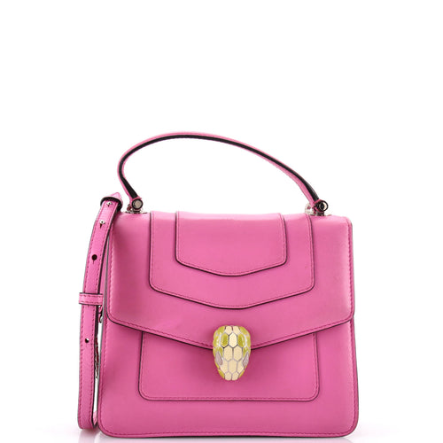 BVLGARI Serpenti Forever Top Handle Bag Leather Small