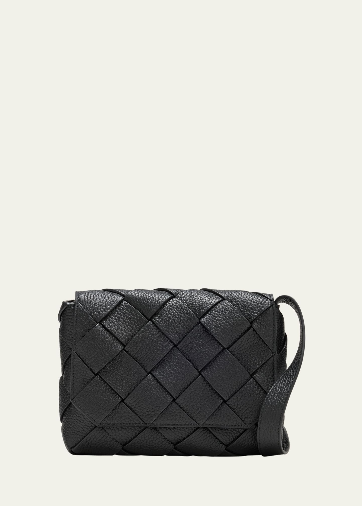 Bottega Veneta Men's Small Intreccio Leather Crossbody Bag