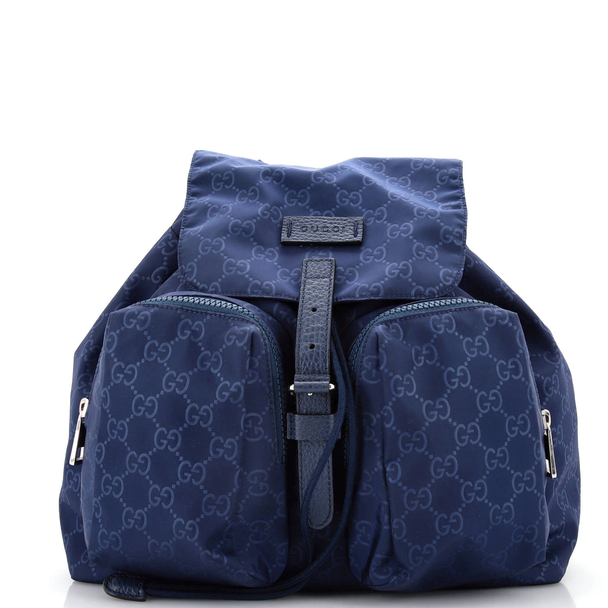 Gucci GUCCI Double Pocket Backpack GG Nylon