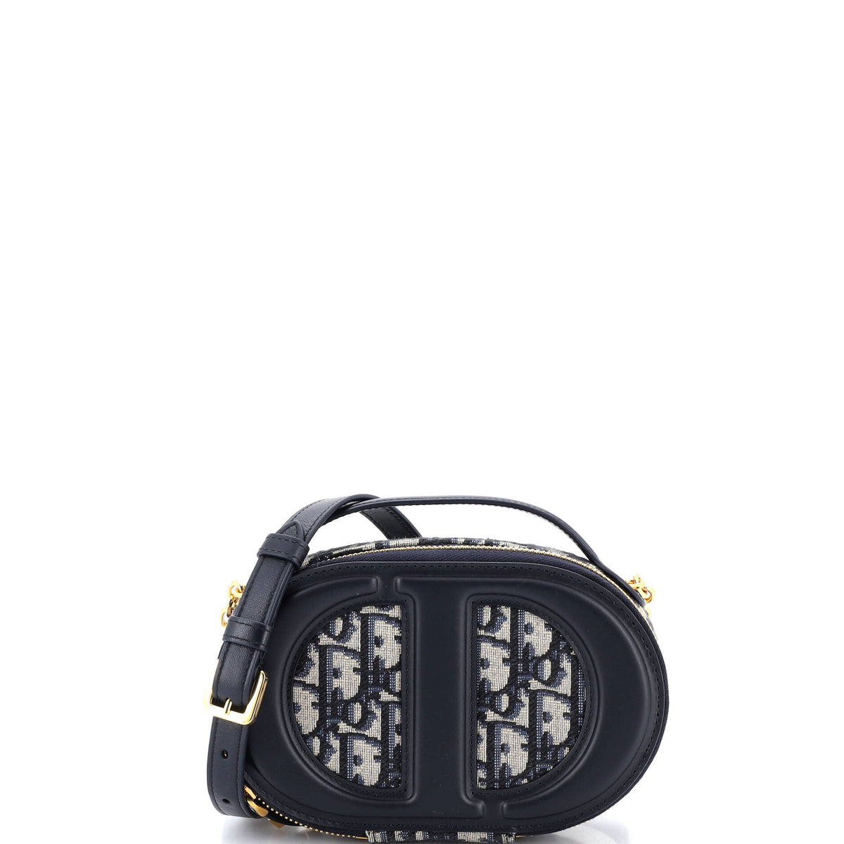 Christian Dior CD Signature Oval Camera Bag Oblique Canvas and Leather