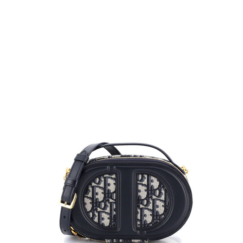 CD Signature Oval Camera Bag Oblique Canvas and Leather