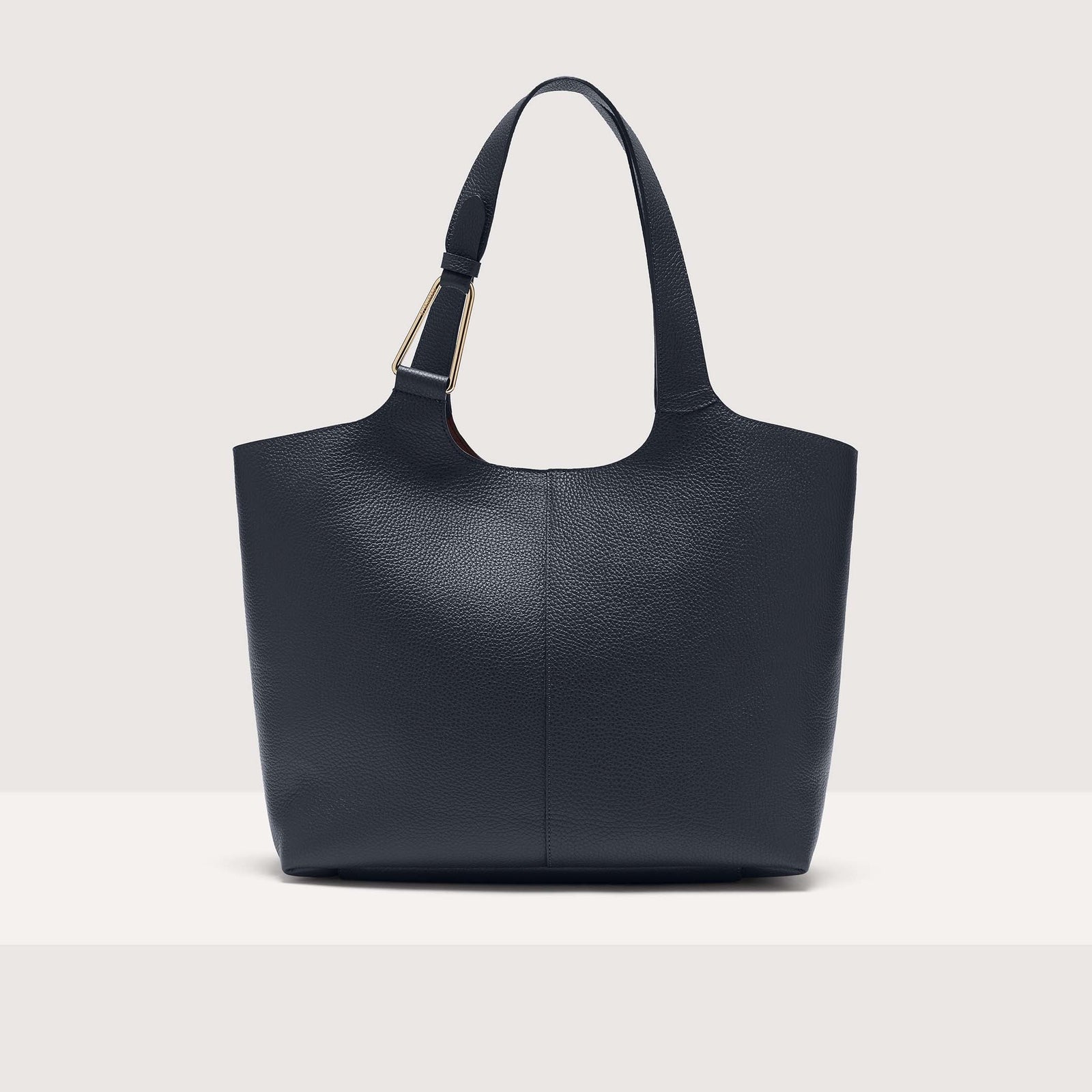 Coccinelle Grained Leather Tote Bag Brume Large